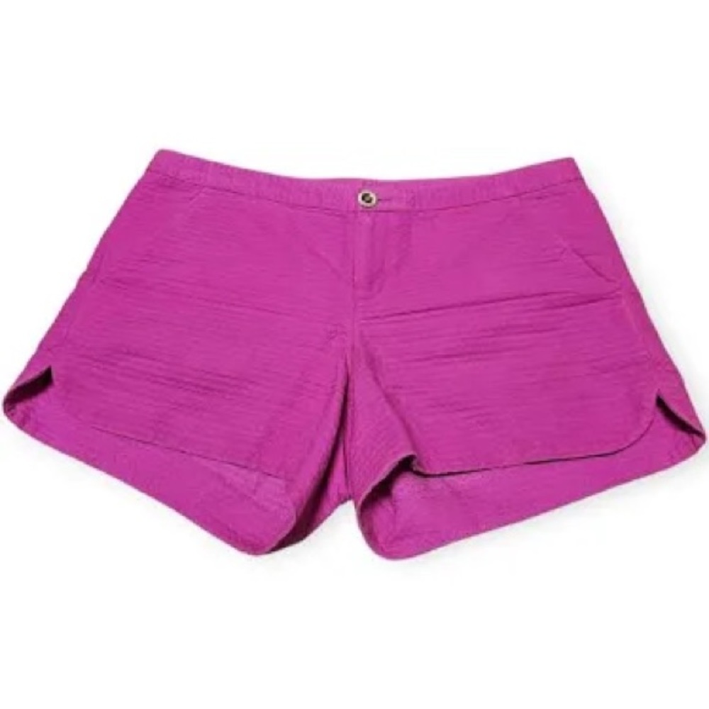Lilly Pulitzer Adie Shorts Hot Pink Textured Size 4 Summer Lake Beach